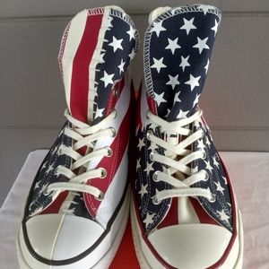 New! Sz 10.5 Mens Converse American Flag Patriotic